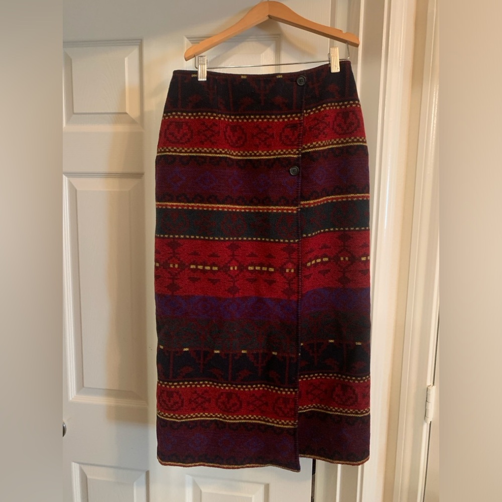 Vintage Roo Crossing wool blend wrap skirt - size 10